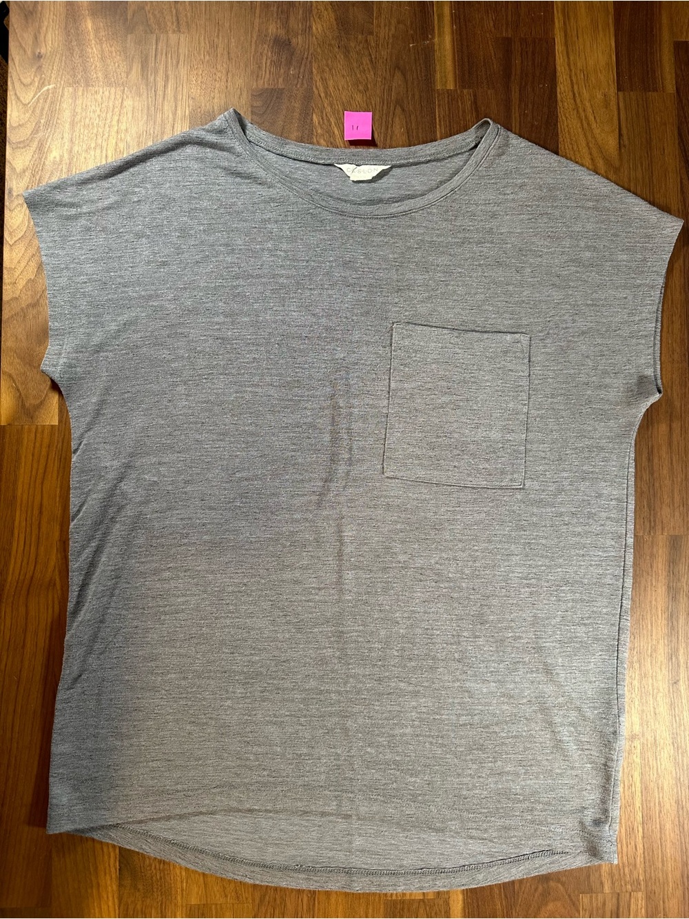 Caslon Slub Knit Pocket Tee Small Heather Gray Relaxed Cap Sleeve Nordstrom